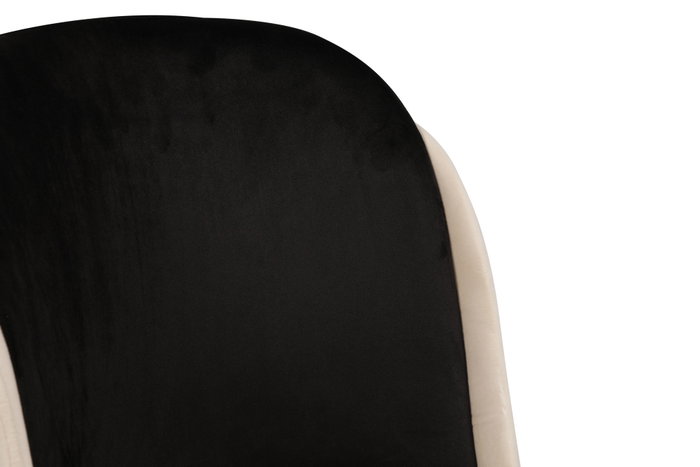 Hanah Home Dore 145 V2 Juego de Sillas de Terciopelo Negro y Crema